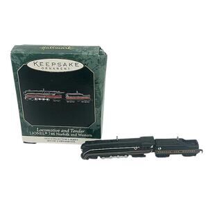 Vtg 1999 Hallmark Locomotive & Tender 1st 746 Norfolk & Western Mini Ornament